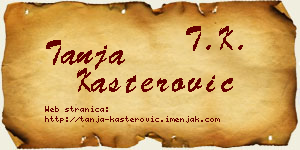 Tanja Kašterović vizit kartica